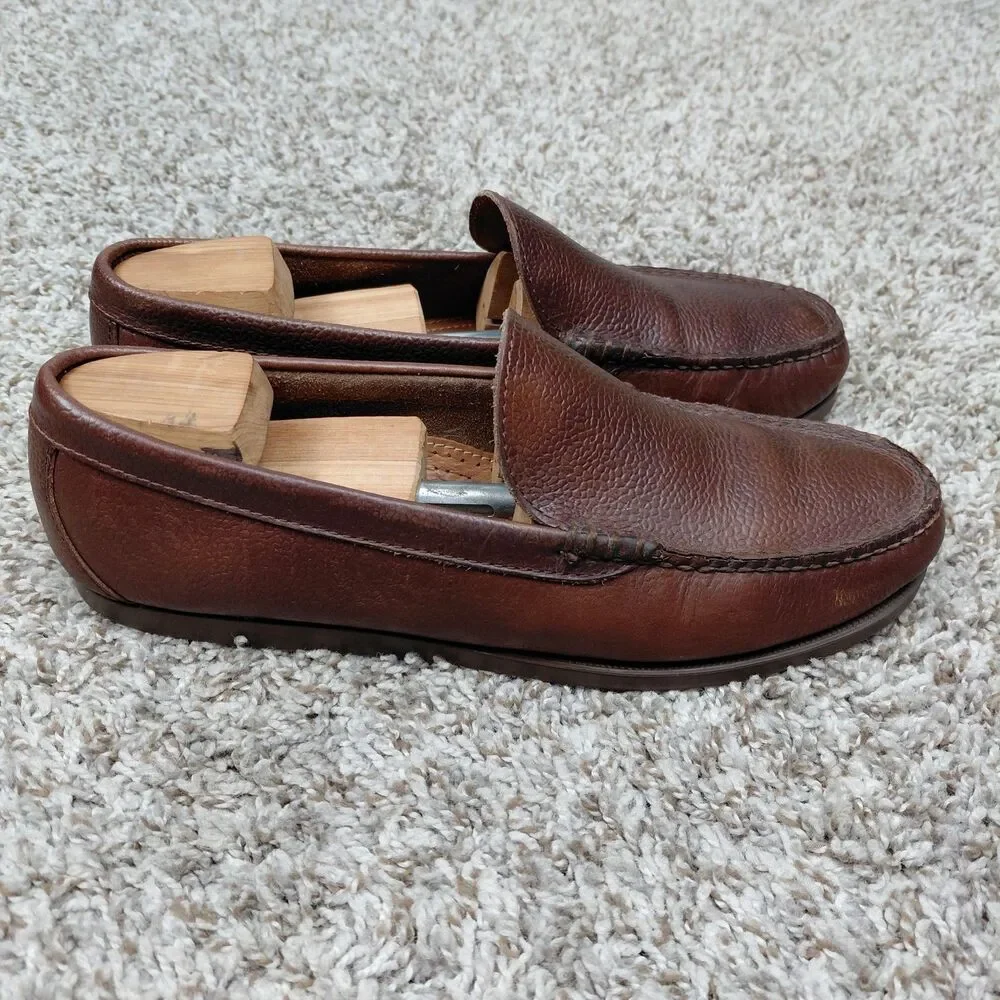 Oak Street Bootmakers Slip On Loafers Mens Size 10 D Brown Leather USA Shoes
